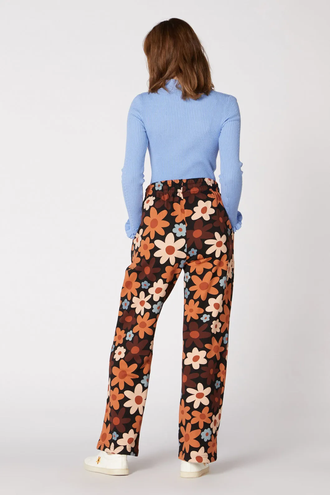 60S Daisy Floral Straight Leg Pant