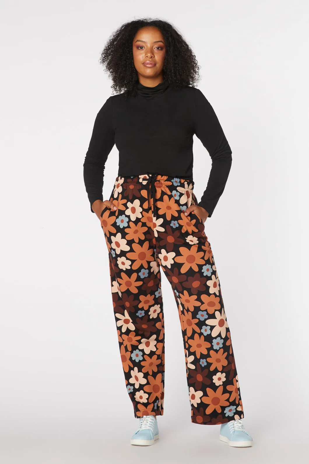 60S Daisy Floral Straight Leg Pant