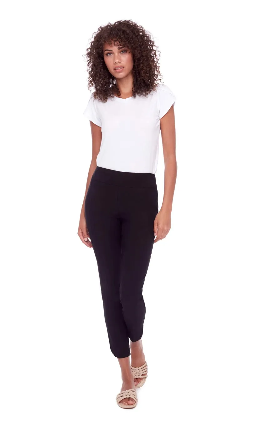 65027A Black Slim Ankle Stretch Capris