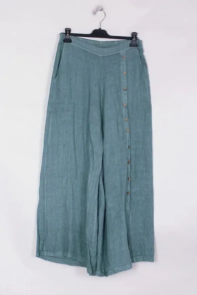 9320 Buttonside Pants 100% Linen