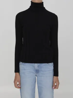 Allude Virgin Wool Jumper Sweater in Black