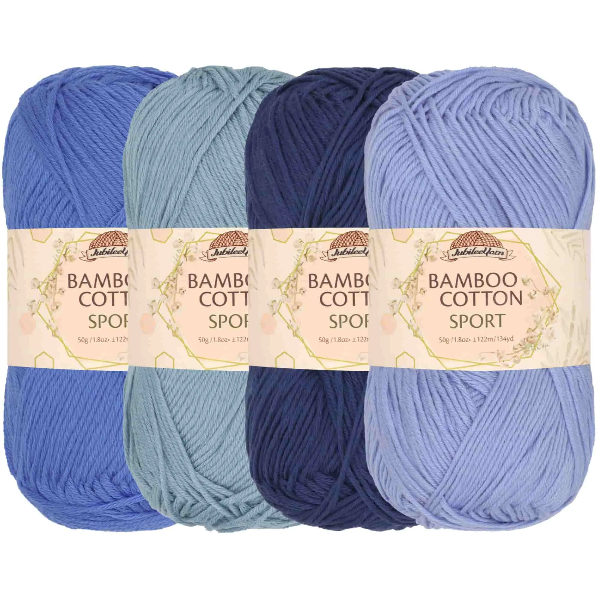 Bamboo Cotton Sport Yarn: 4 Skein Packs