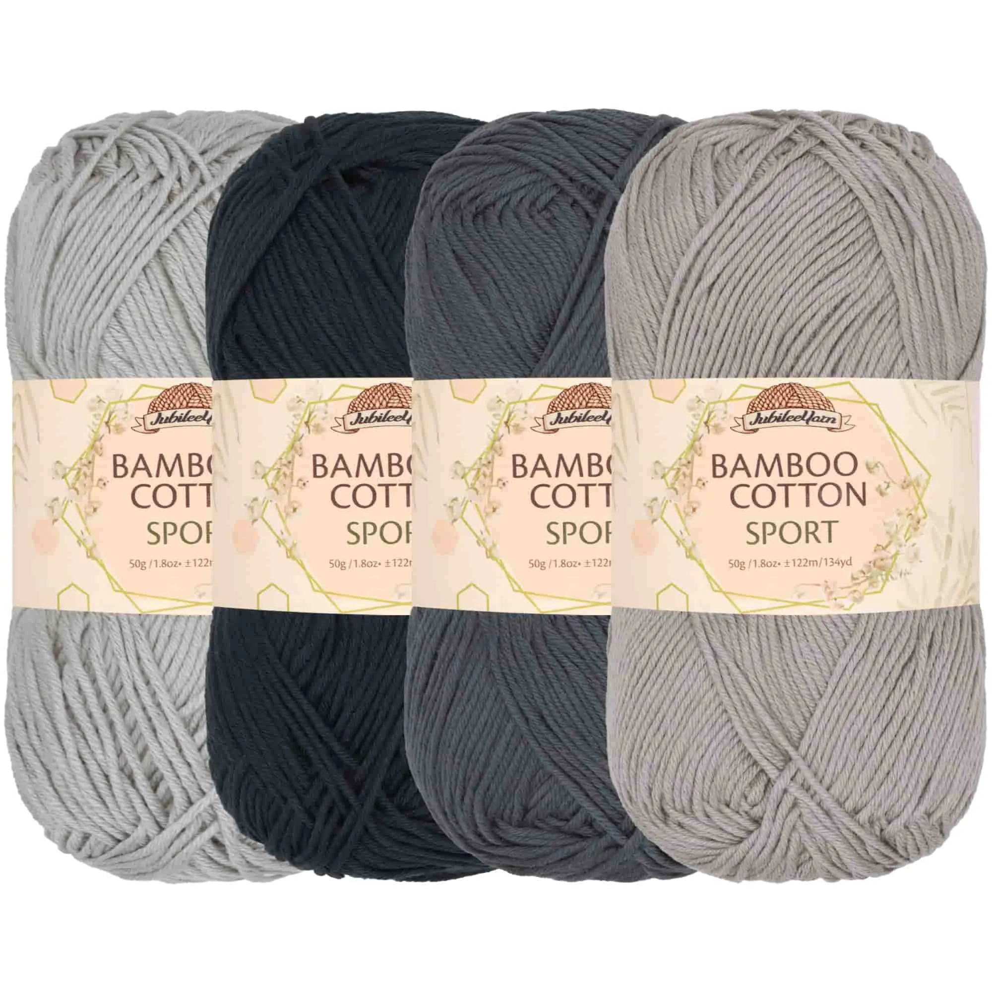 Bamboo Cotton Sport Yarn: 4 Skein Packs