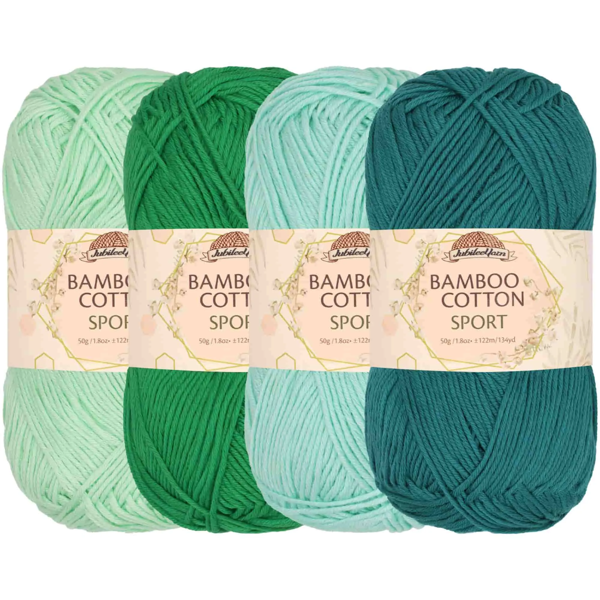 Bamboo Cotton Sport Yarn: 4 Skein Packs