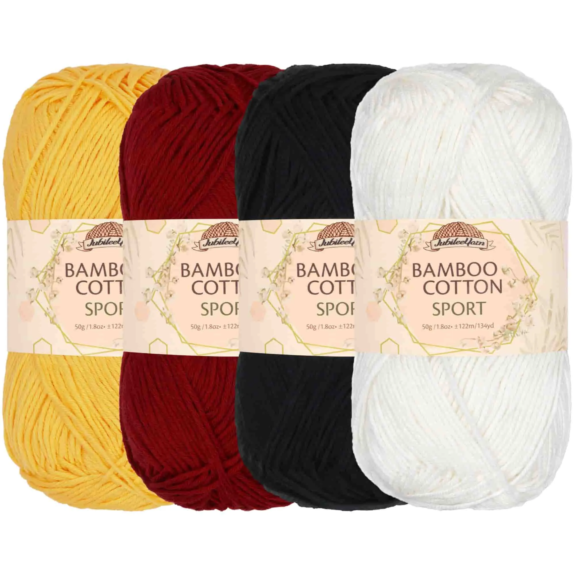 Bamboo Cotton Sport Yarn: 4 Skein Packs