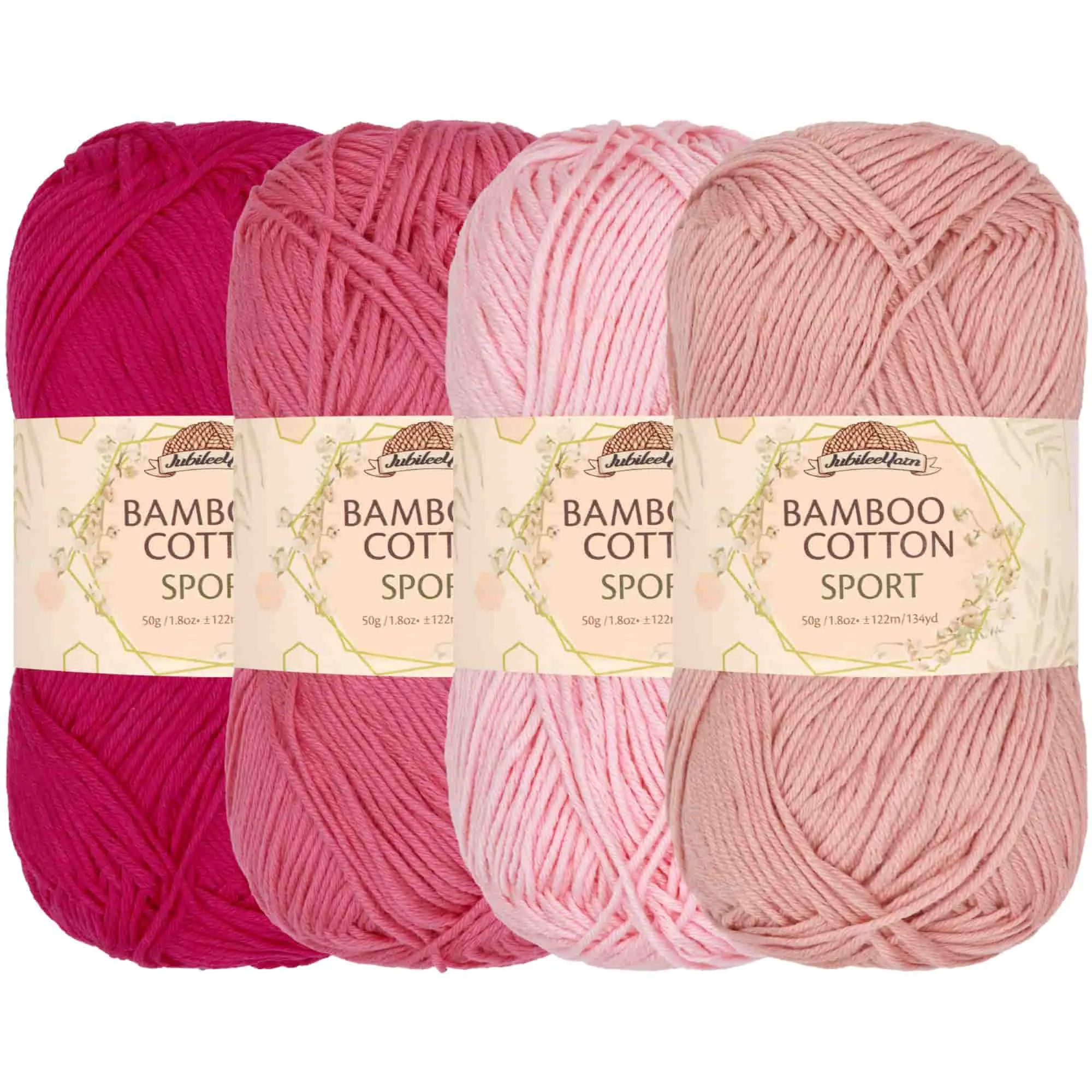 Bamboo Cotton Sport Yarn: 4 Skein Packs