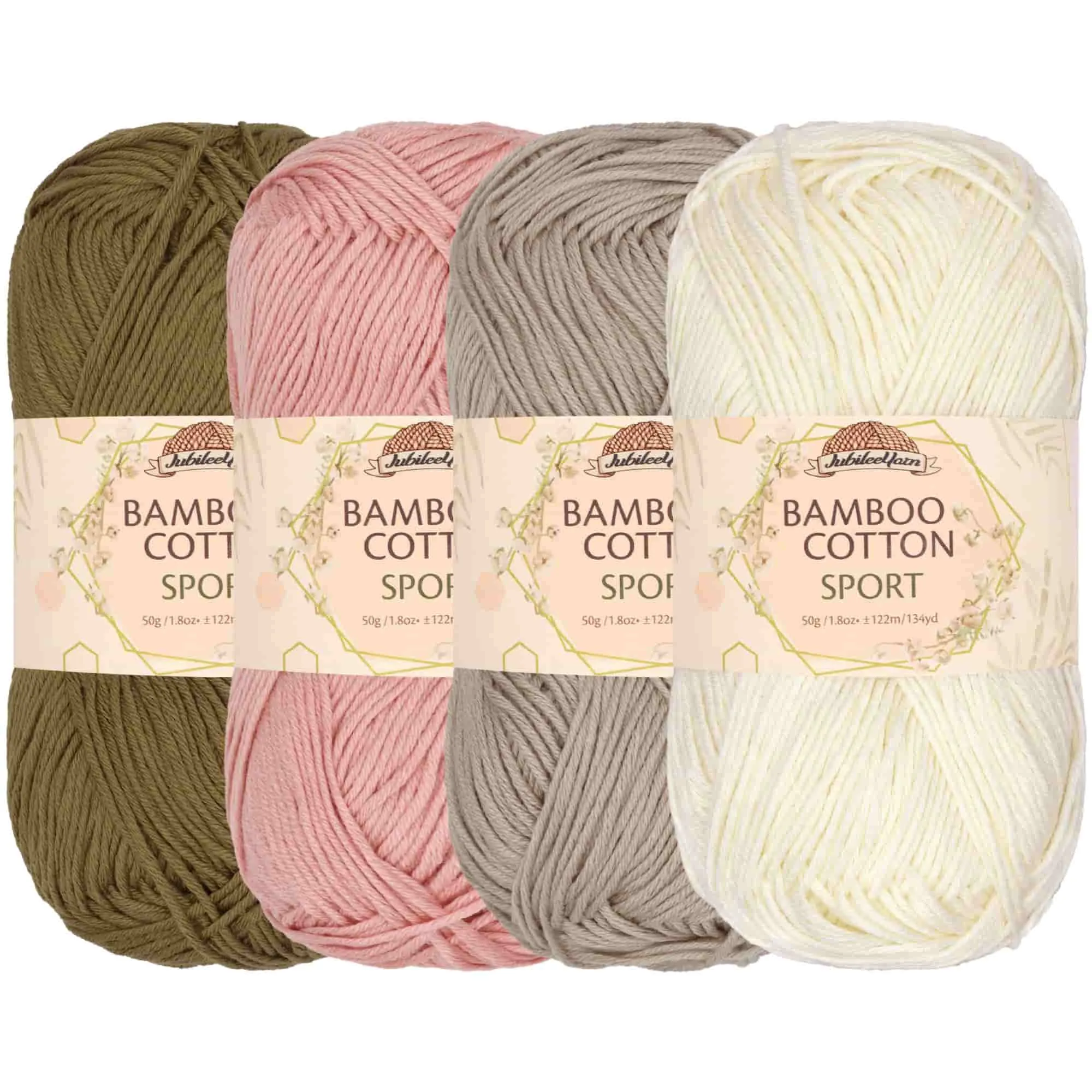 Bamboo Cotton Sport Yarn: 4 Skein Packs