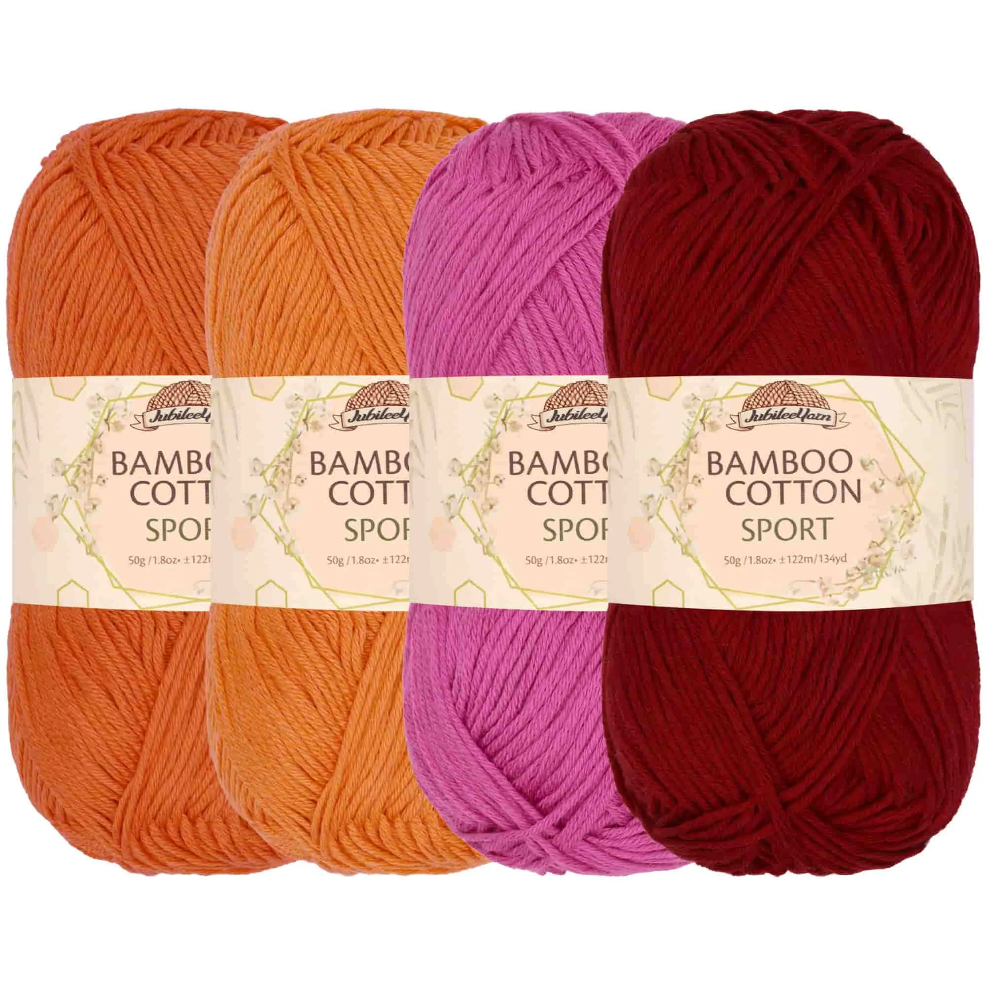 Bamboo Cotton Sport Yarn: 4 Skein Packs