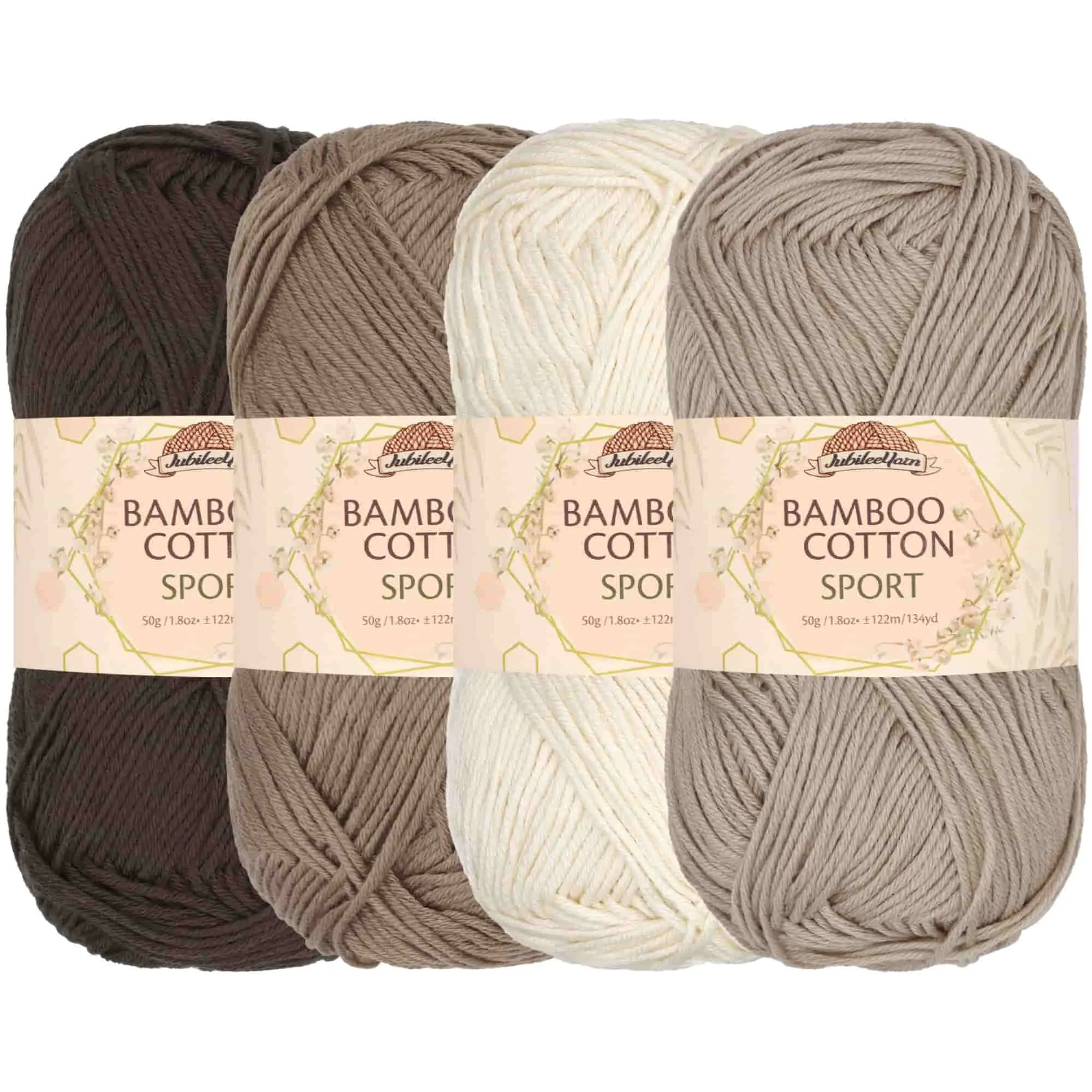 Bamboo Cotton Sport Yarn: 4 Skein Packs