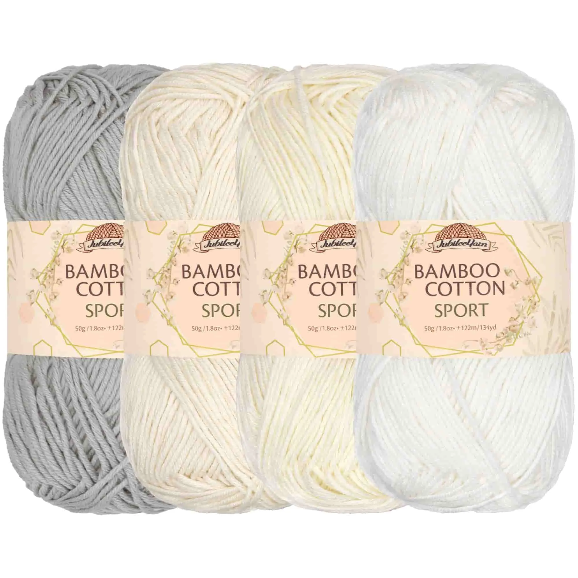 Bamboo Cotton Sport Yarn: 4 Skein Packs