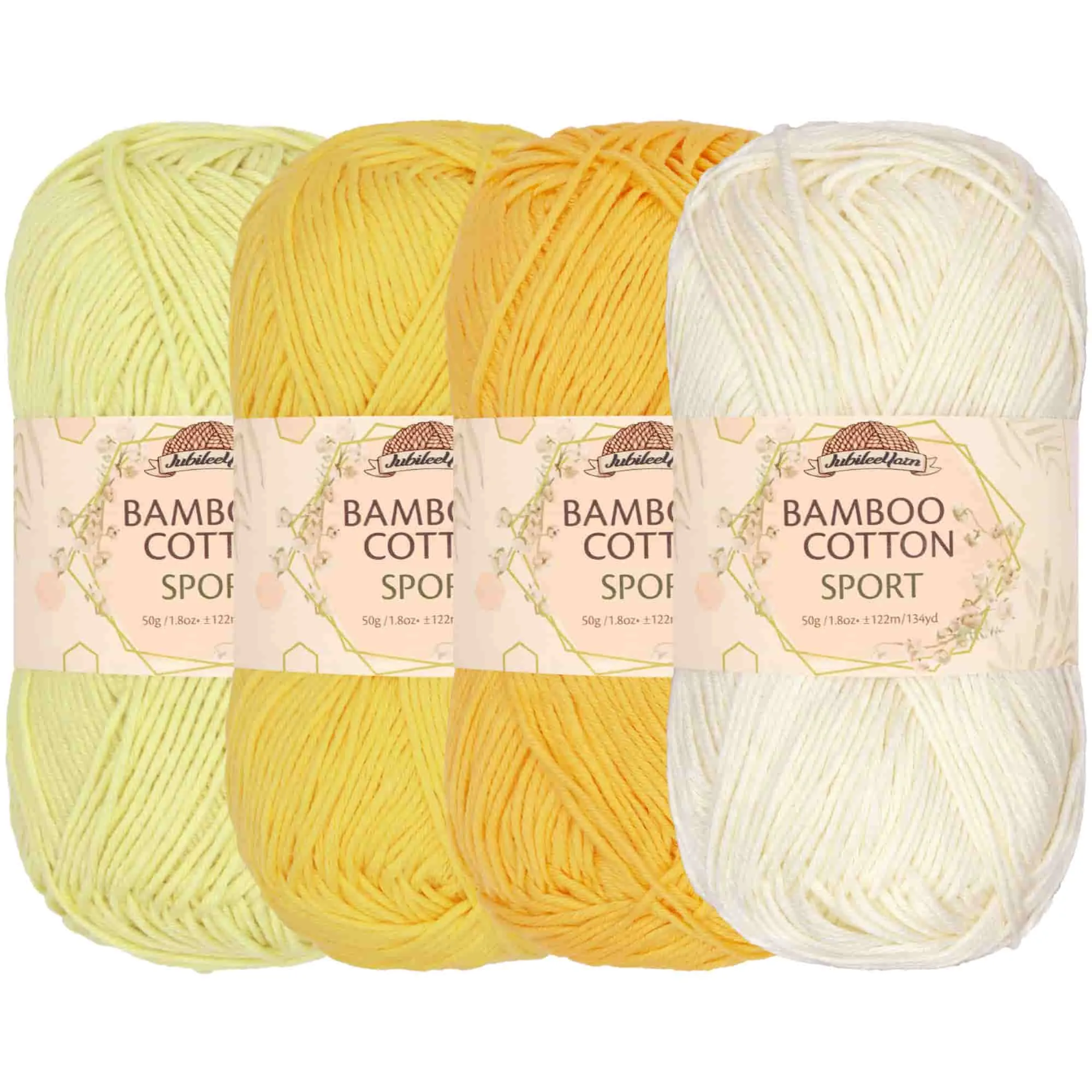 Bamboo Cotton Sport Yarn: 4 Skein Packs