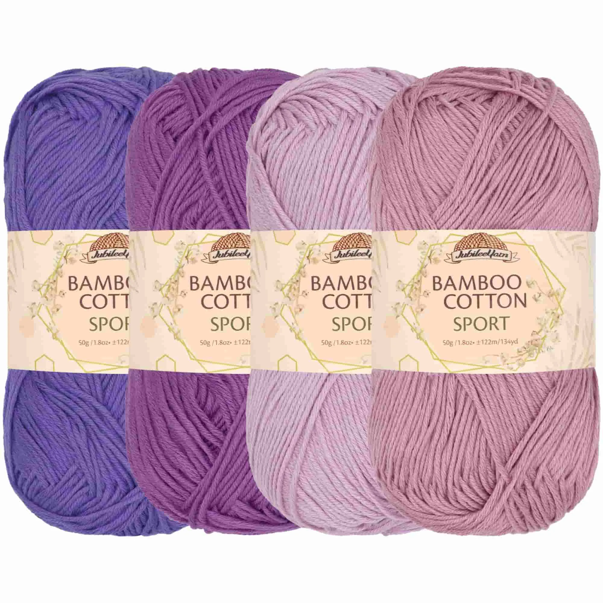 Bamboo Cotton Sport Yarn: 4 Skein Packs