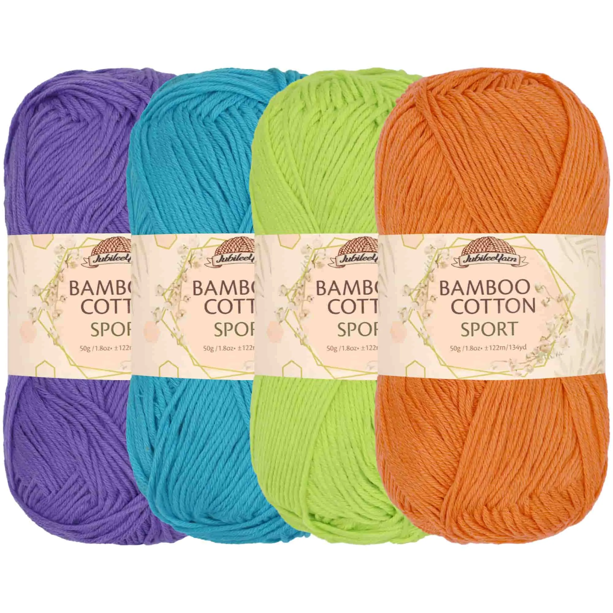 Bamboo Cotton Sport Yarn: 4 Skein Packs