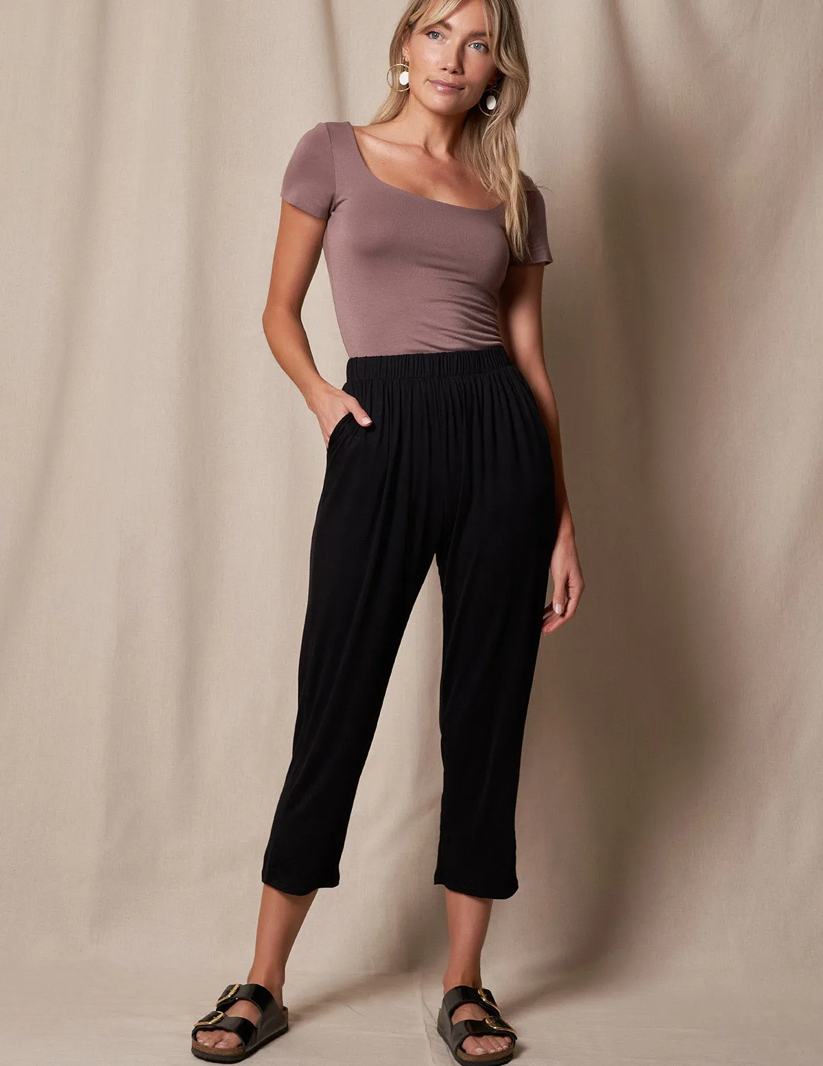 Bamboo Crop Pants - Small Only