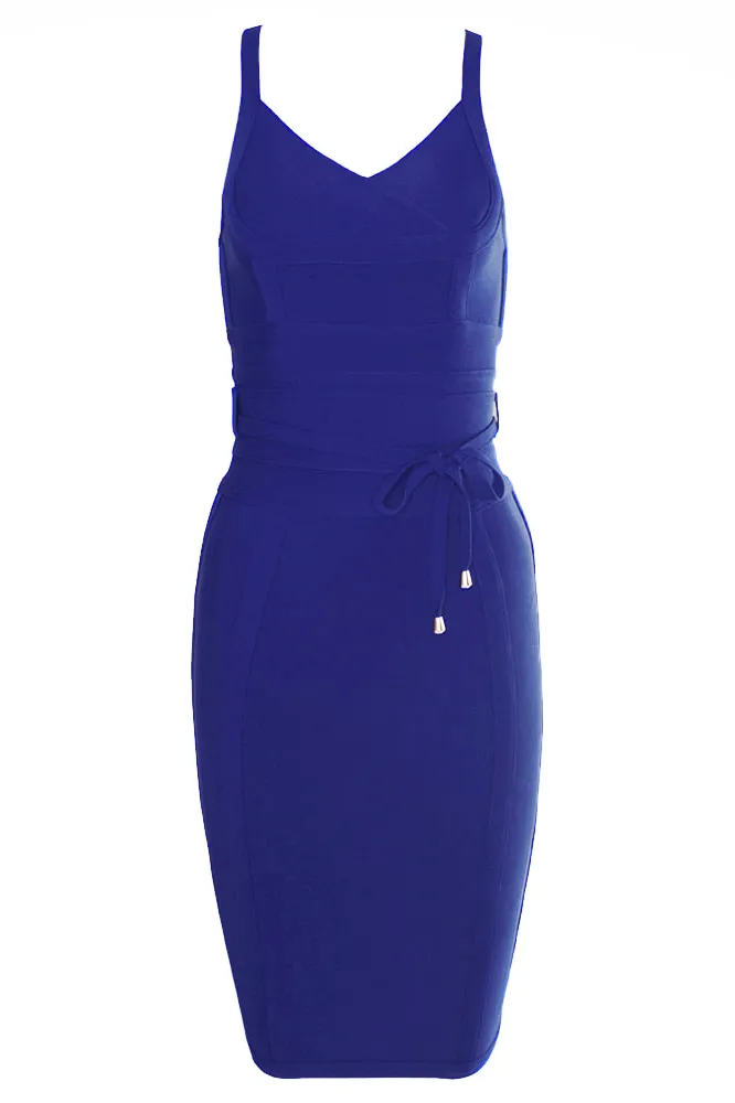 Bek Bandage Dress - Navy Blue