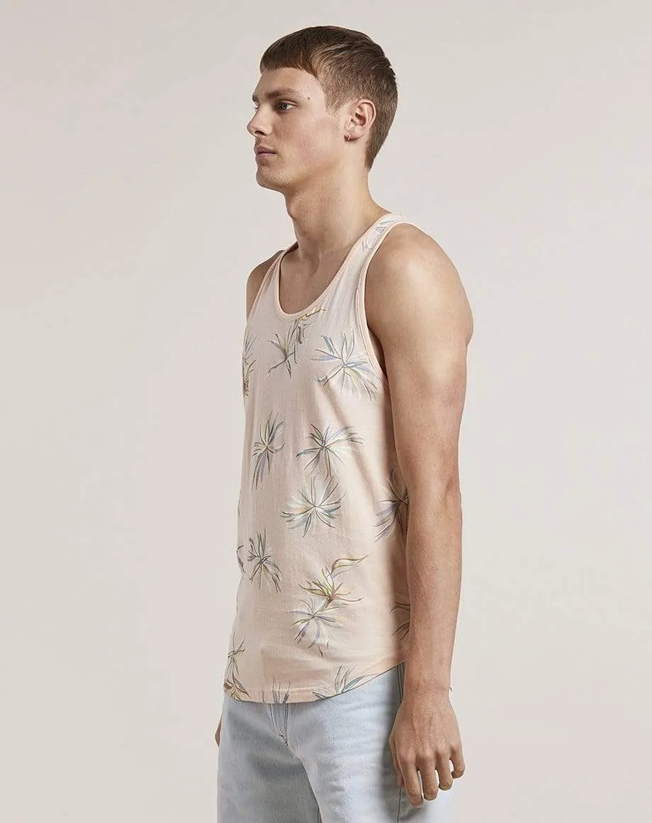 Berit Printed Mens Vest | Pink