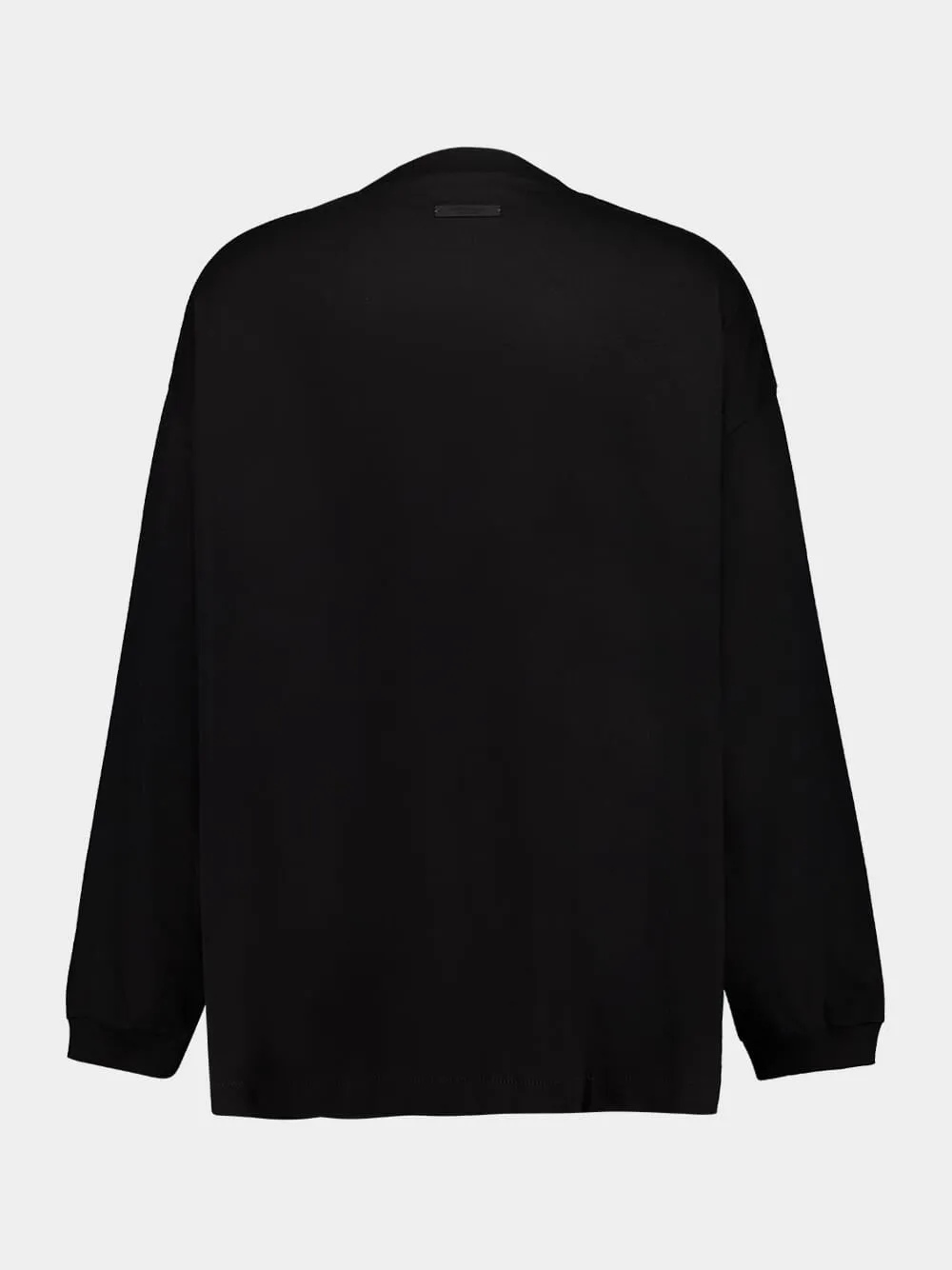 Black Long-Sleeve Logo Top