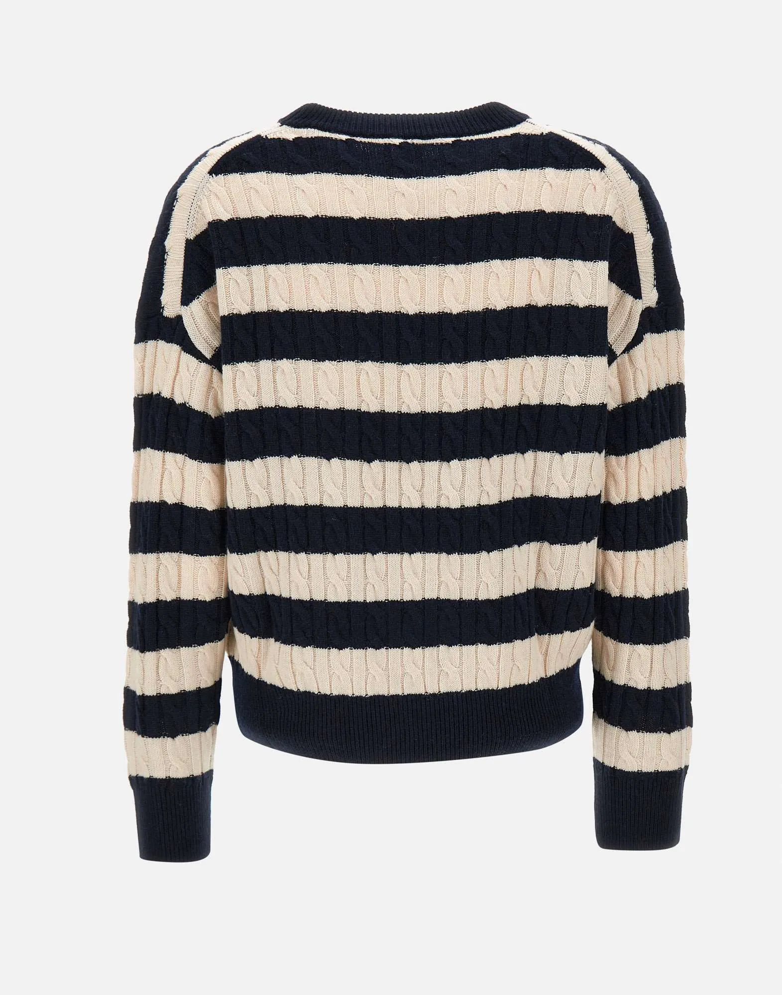 Blue Striped Wool and Cashmere Sweater