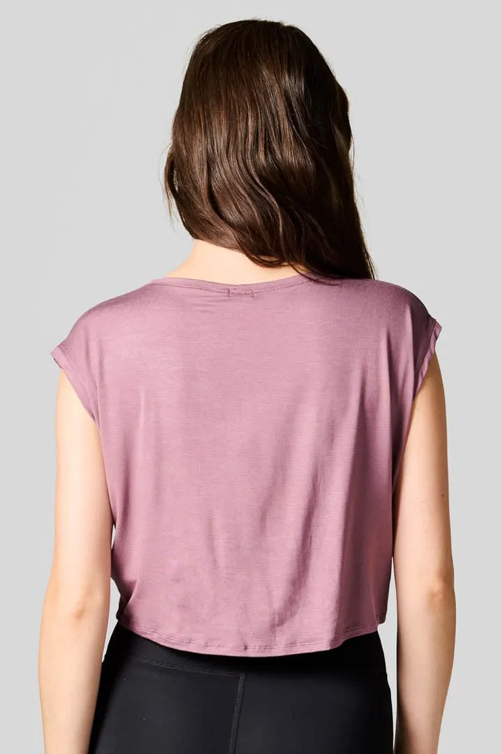 Box Tee in Iced Mauve