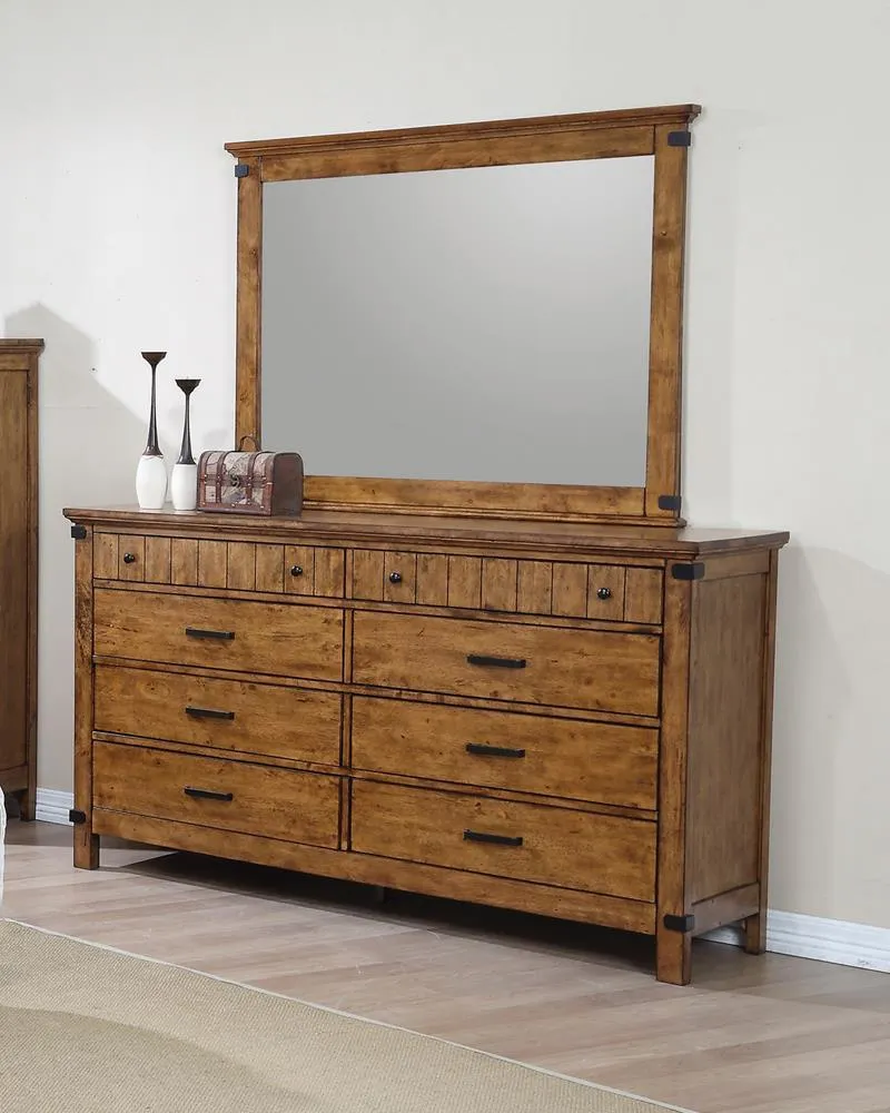 Brenner Rustic Honey Eight Drawer Dresser