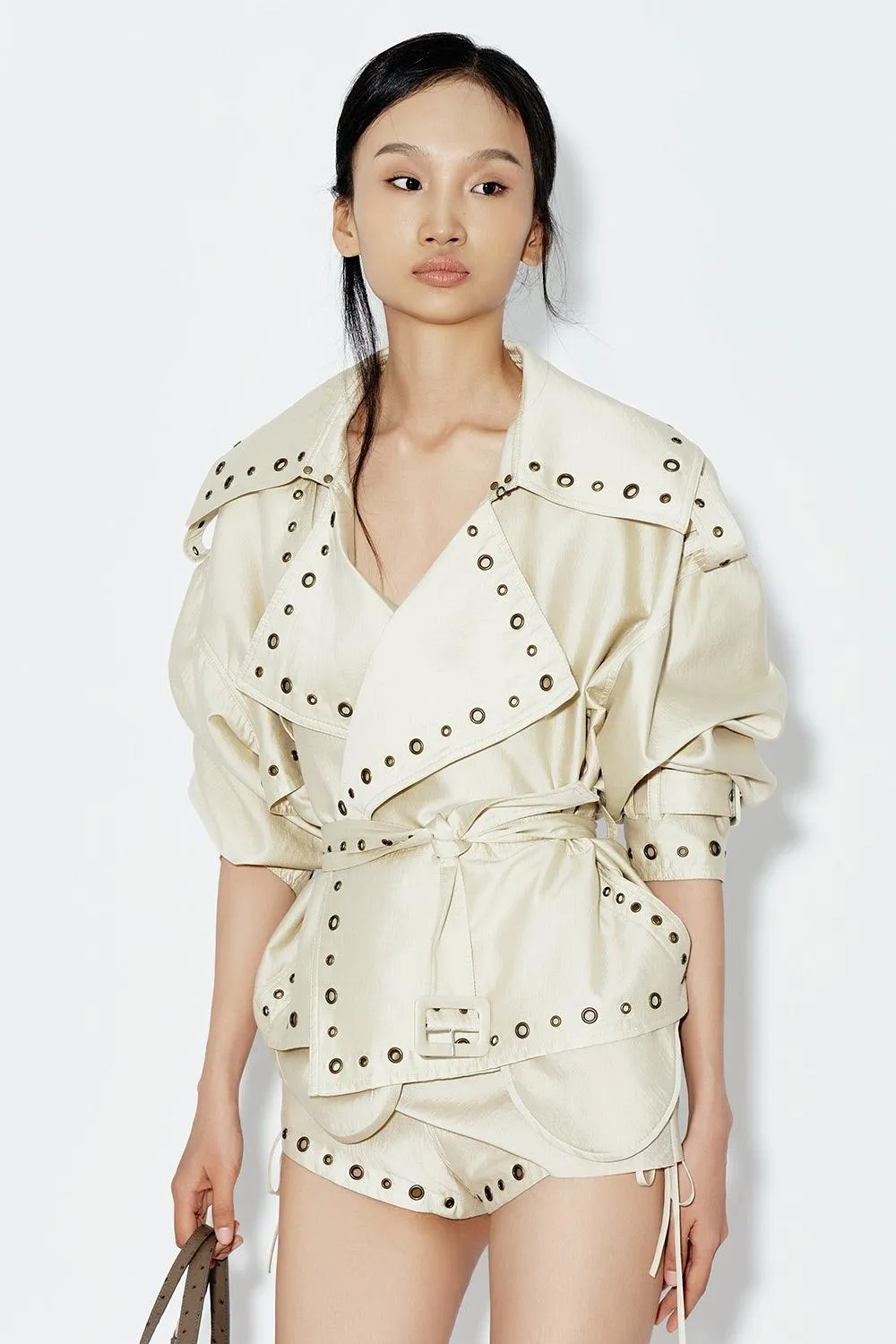 Cactus Straight Drop Shoulder Chiffon Coat