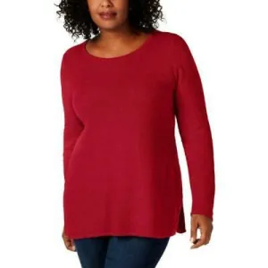 Charter Club Women's Plus Size Seed-Stitched Tunic Sweater, Size 0X