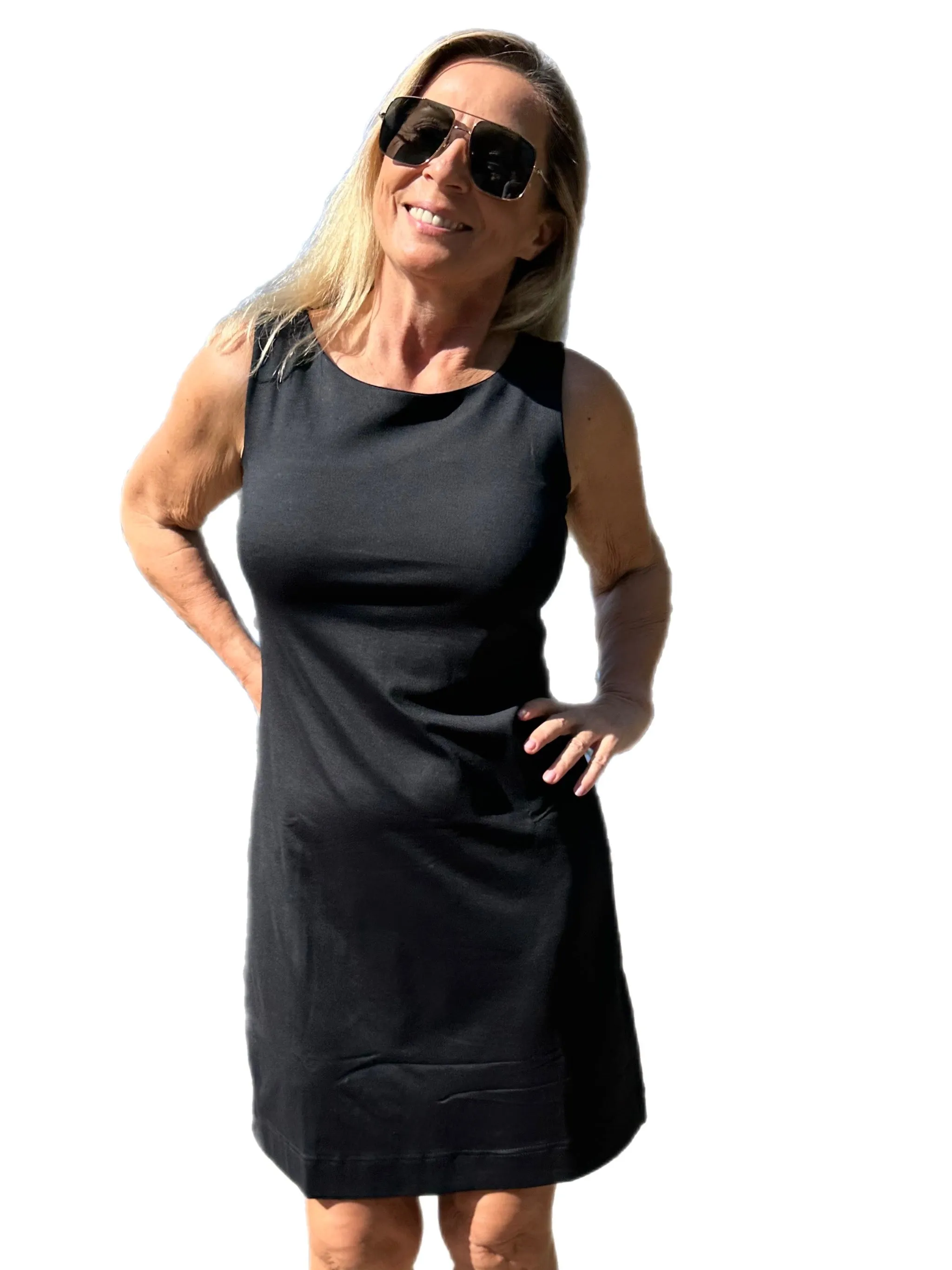 Classic Shift Dress with UPF50  Black