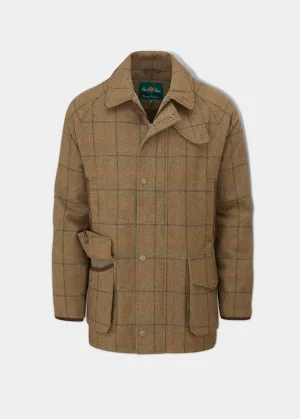 Combrook Men's Waterproof Tweed Coat In Thyme - Regular Fit