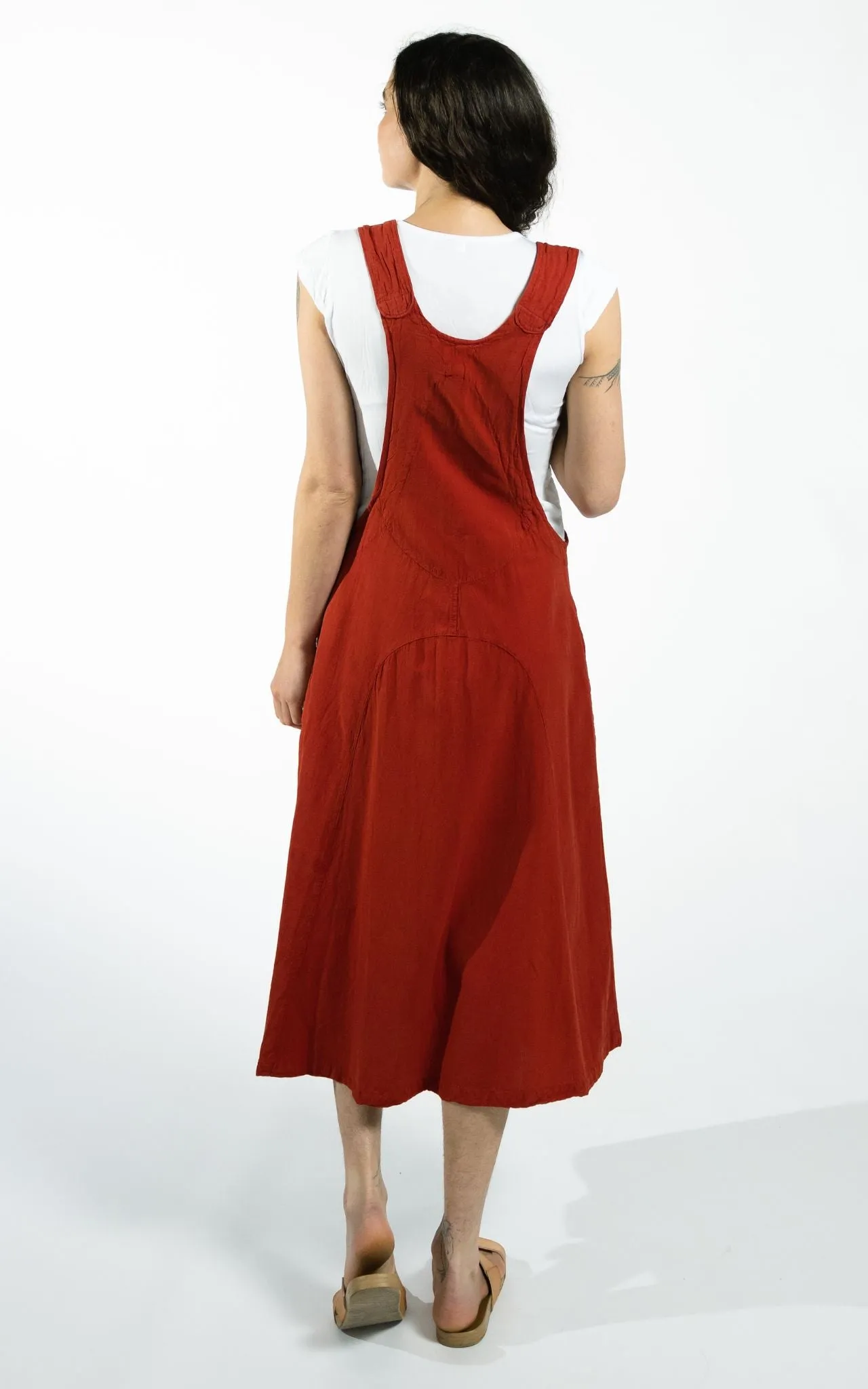 Dungaree Dress - Rust