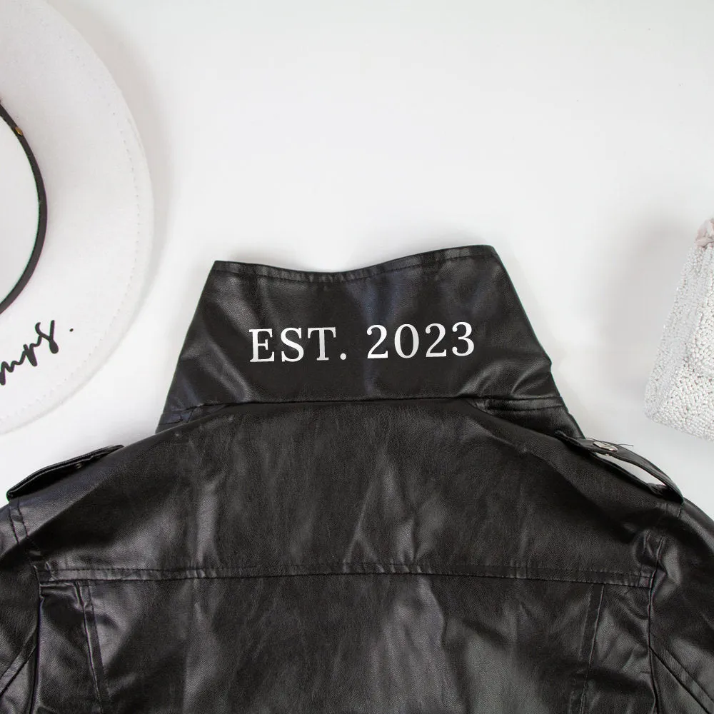 (Faux Leather) Til Death Personalized Leather Jacket