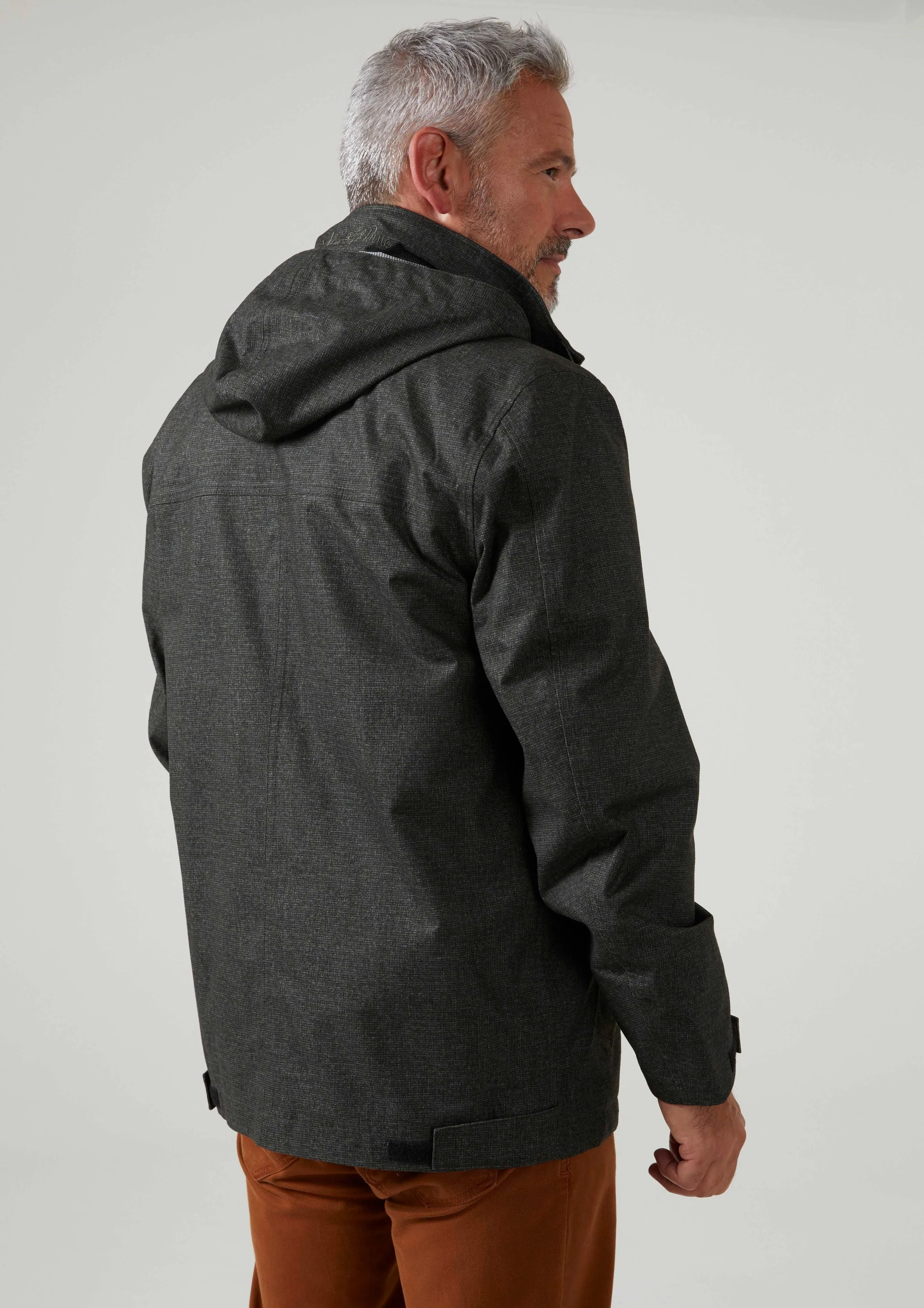 Fernley Men's Waterproof Weekend Coat In Hopsack