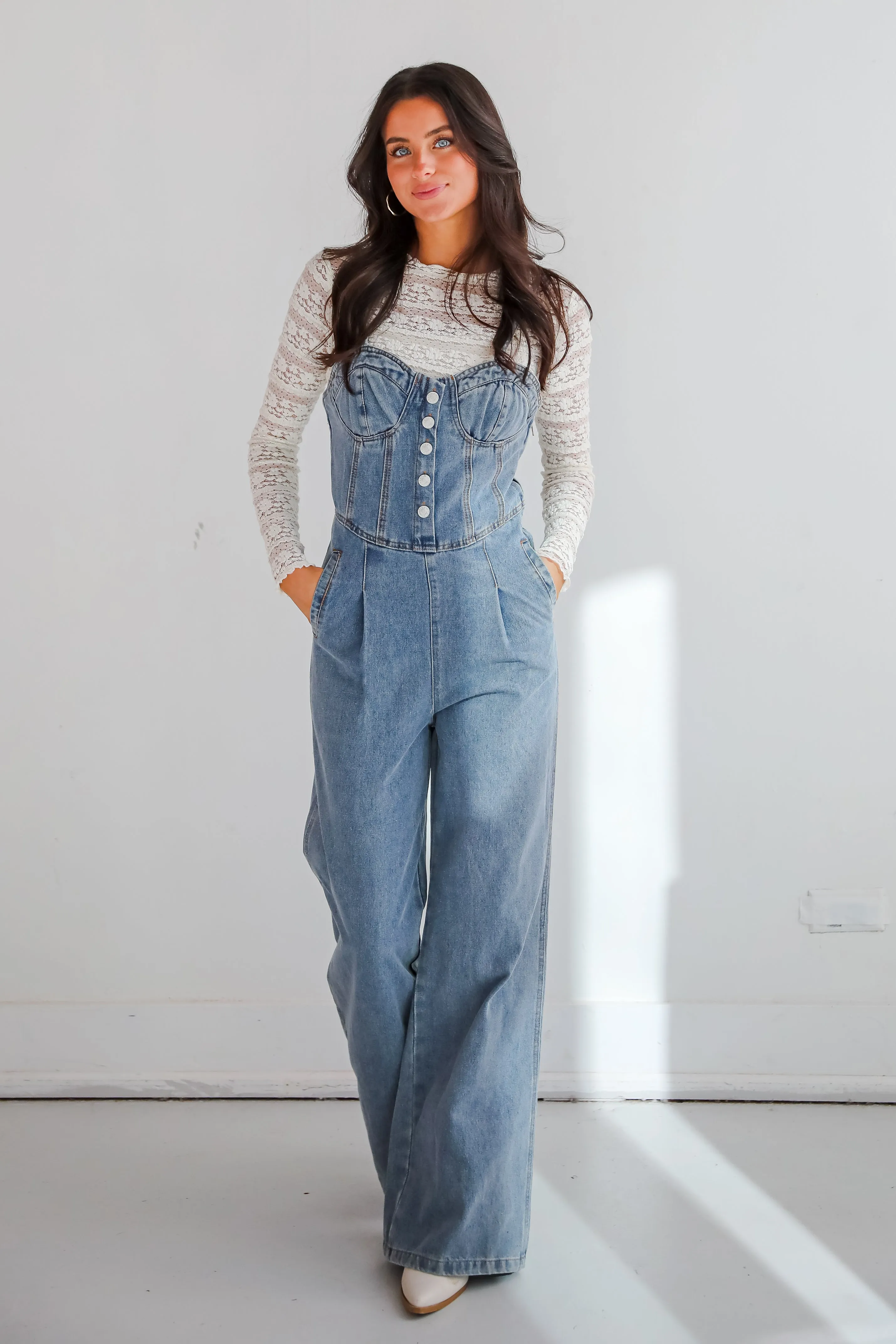 FINAL SALE - Delightful Impact Denim Jumpsuit