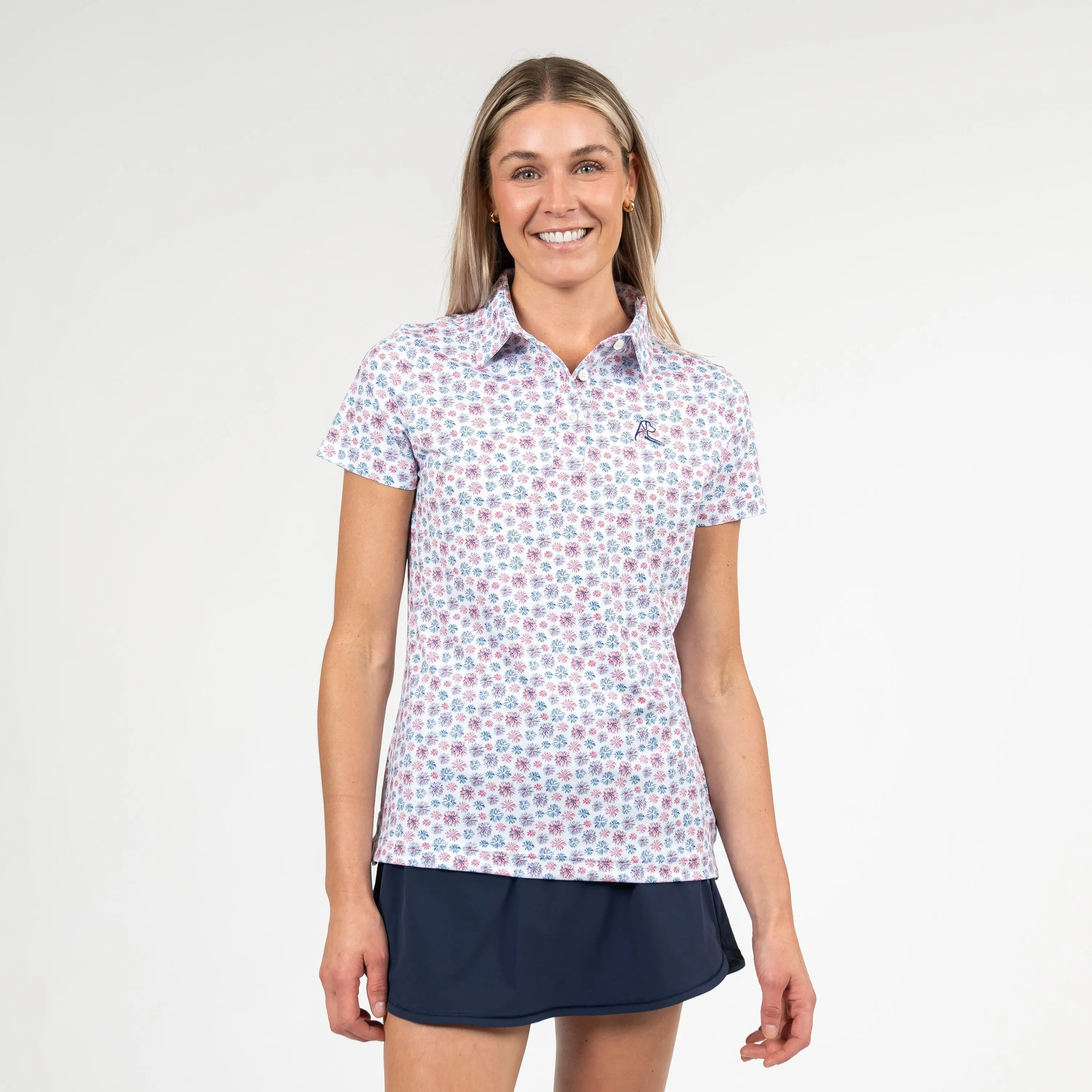 Firework Performance Polo | The Firework - White  -  USA