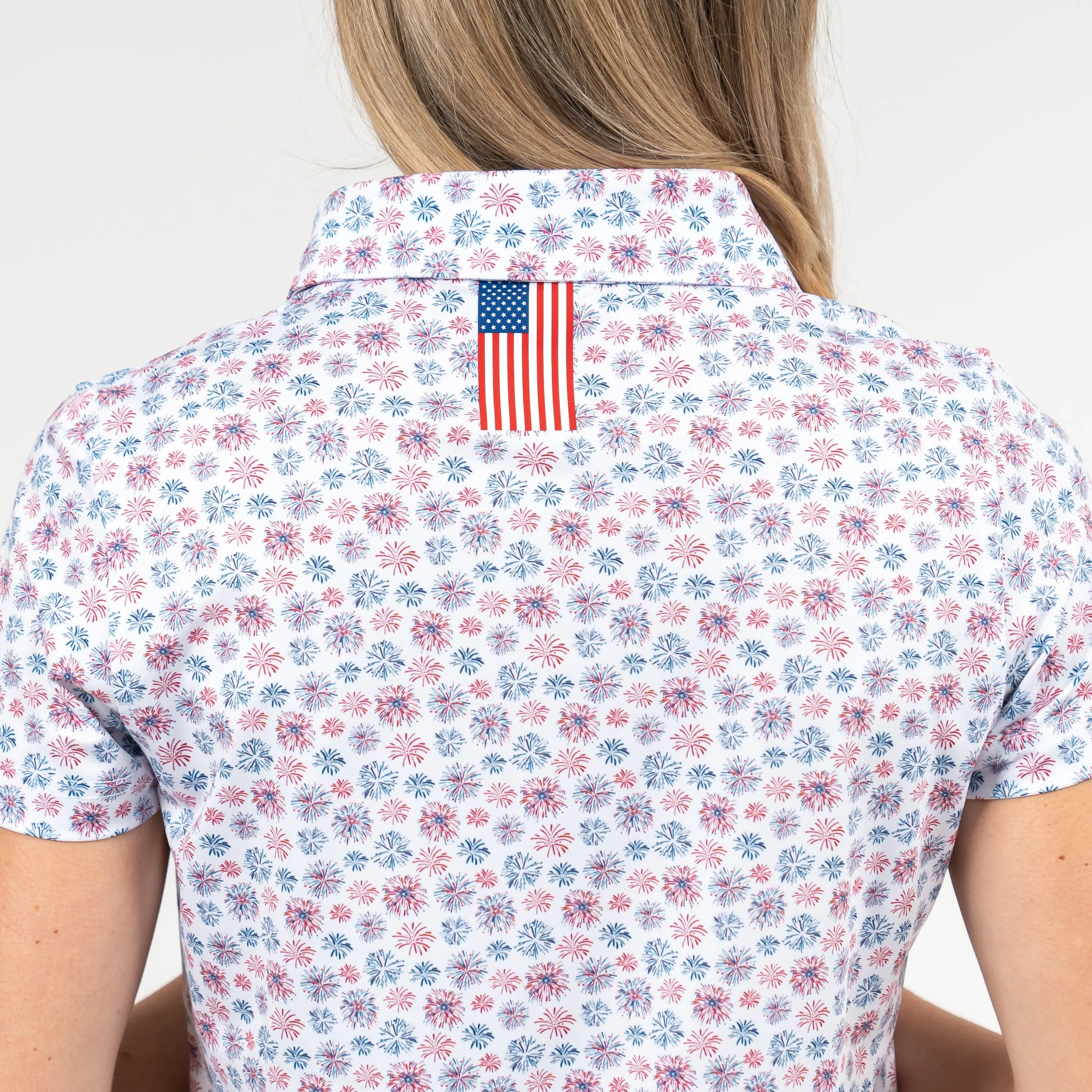 Firework Performance Polo | The Firework - White  -  USA