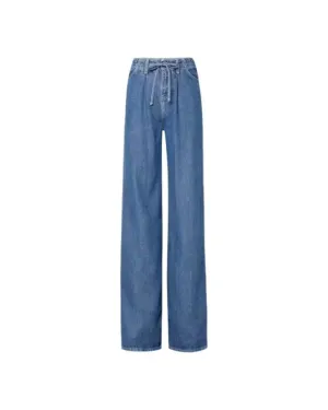 Frame Drawstring Wide Leg Jeans