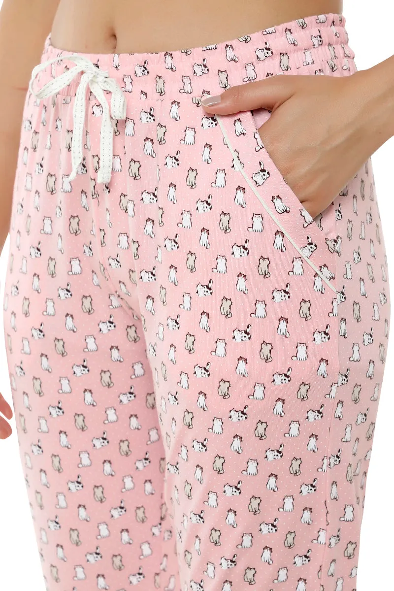 Full Length PJ Bottom - Cat Nap Print