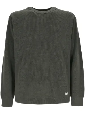 Green Virgin Wool Crew Neck Sweater