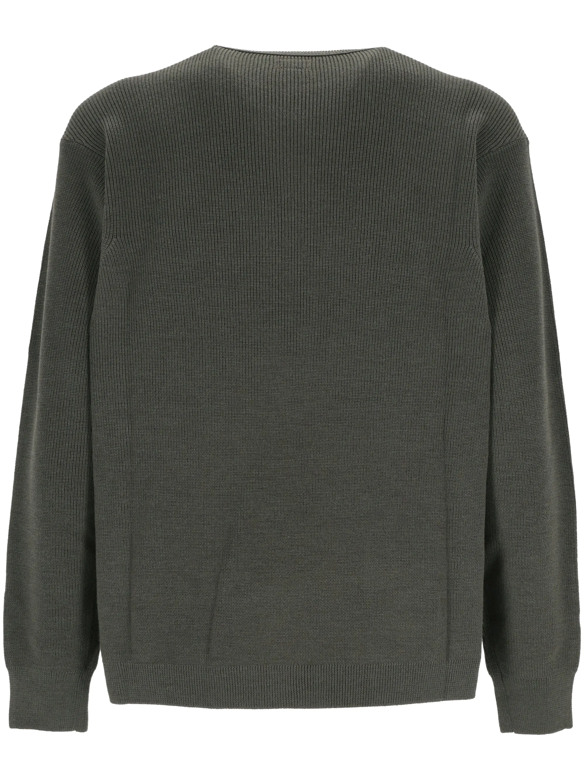 Green Virgin Wool Crew Neck Sweater