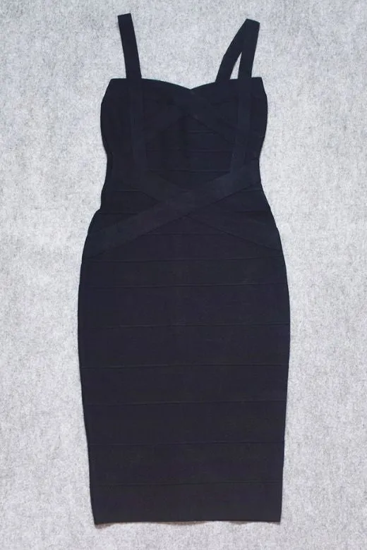 Heidi Bandage Midi Dress - Classic Black