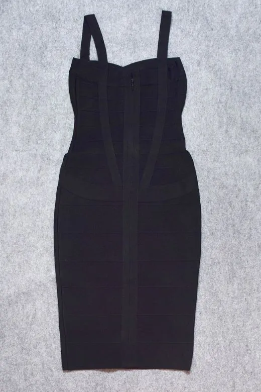 Heidi Bandage Midi Dress - Classic Black