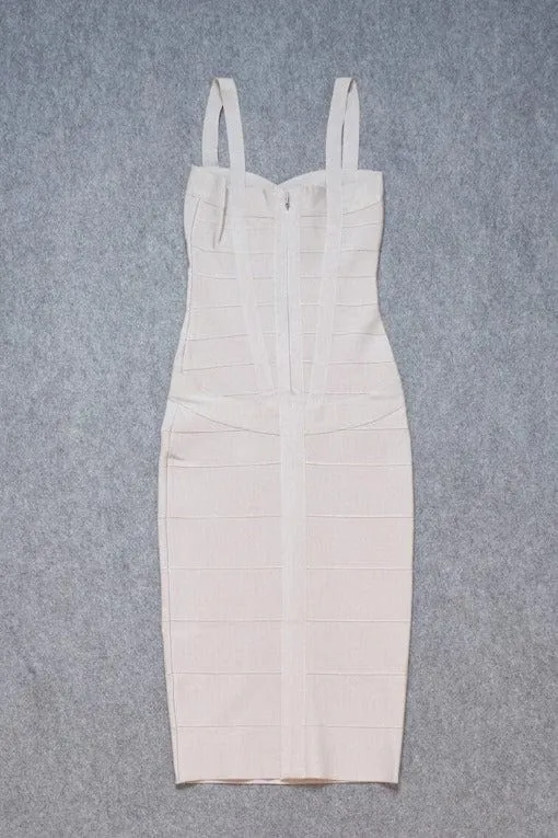 Heidi Bandage Midi Dress - Cream