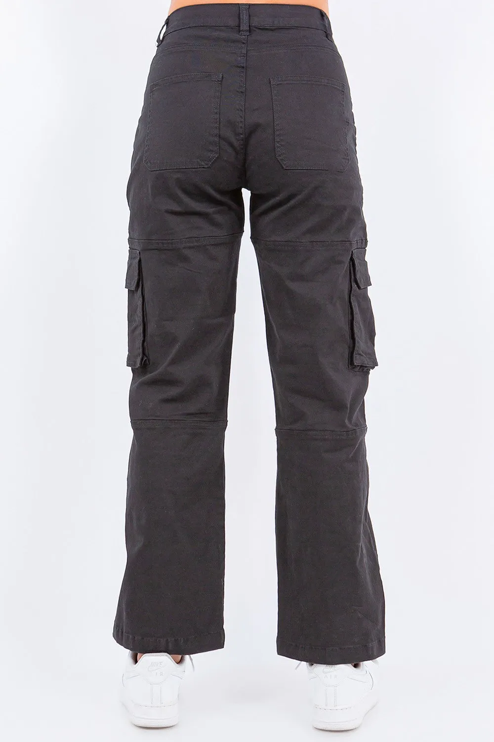 High Waist Cargo Pants with Pockets