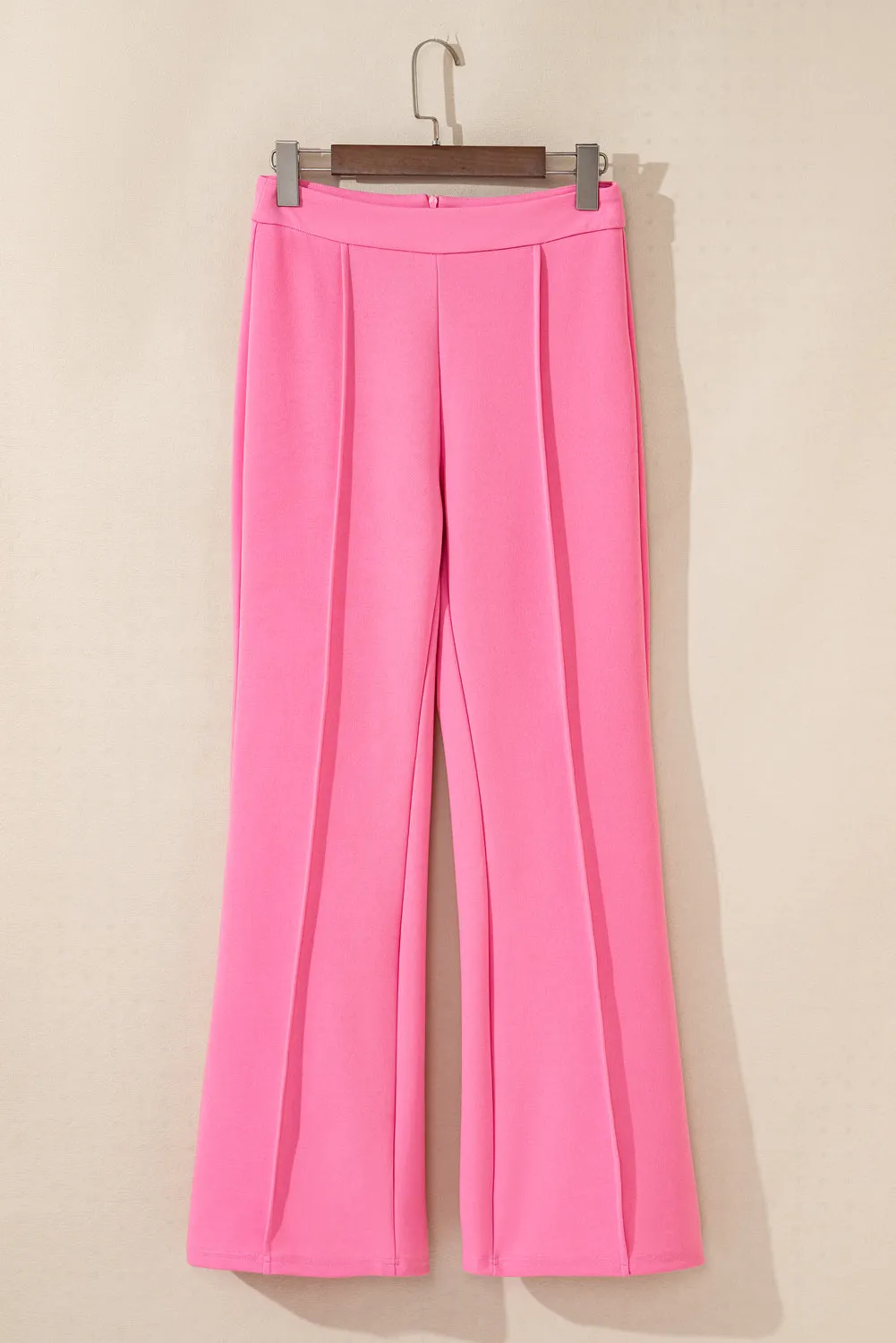 High Waist Center Seam Flared Pants