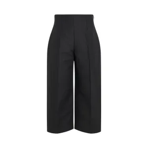 High Waisted Straight Leg Pants in Black