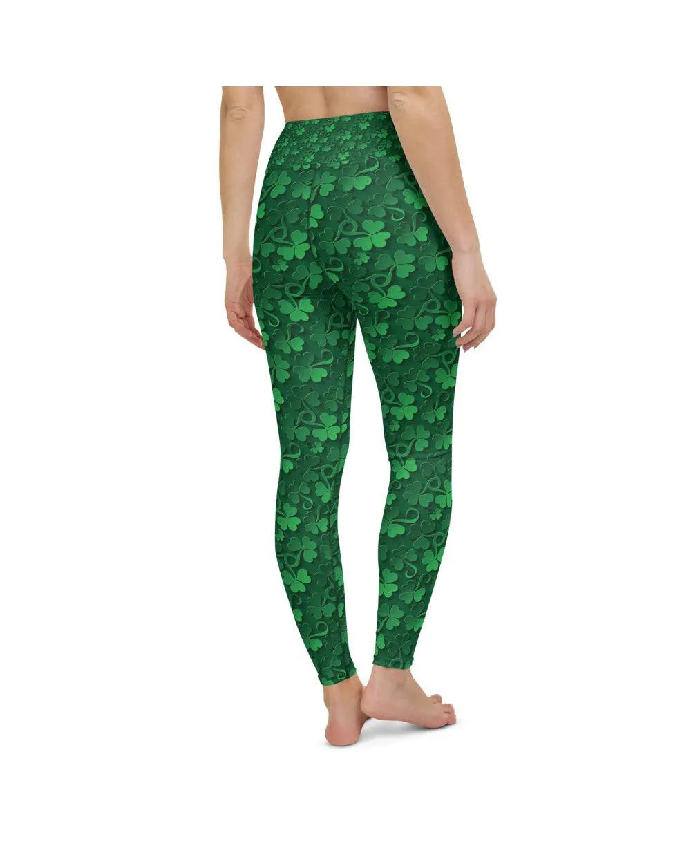 Irish 3D Shamrocks Yoga Pants