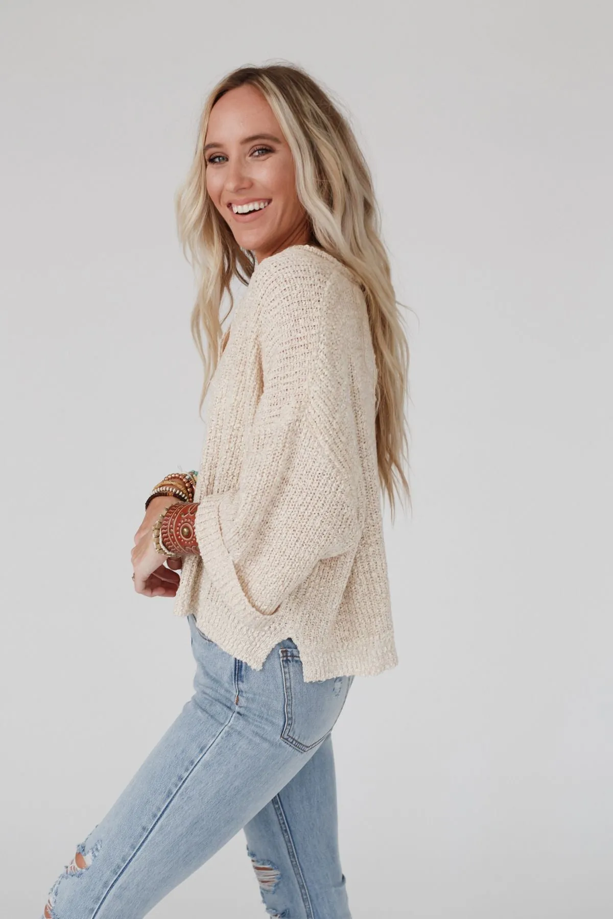 Just Right Slouchy Sweater - Oatmeal