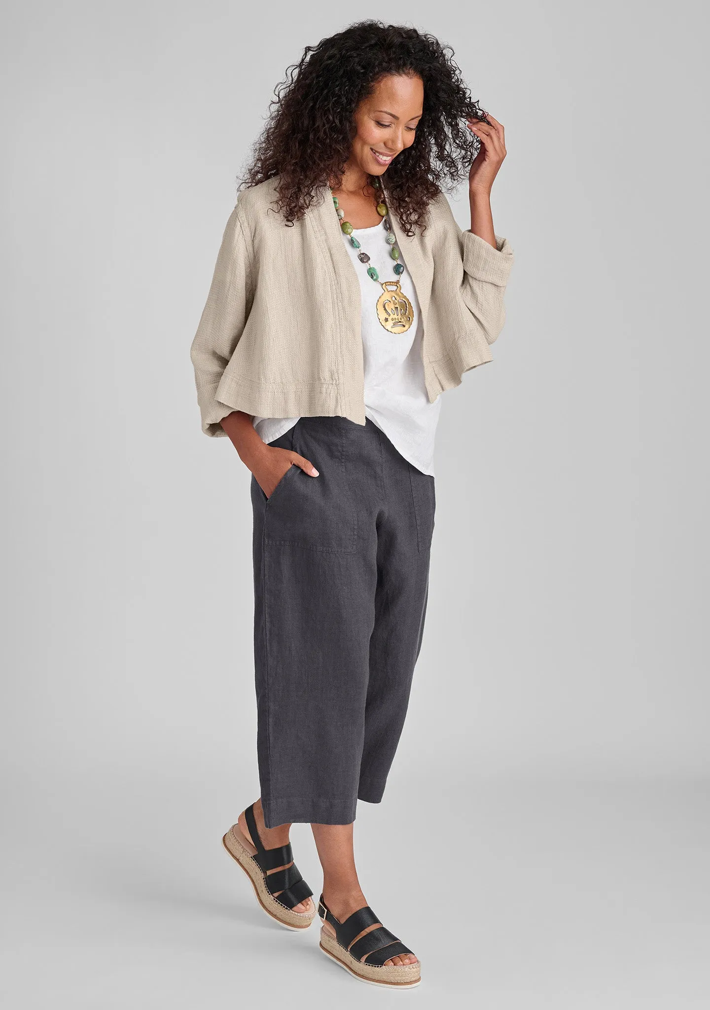 Kate Pant - Linen Crop Pants