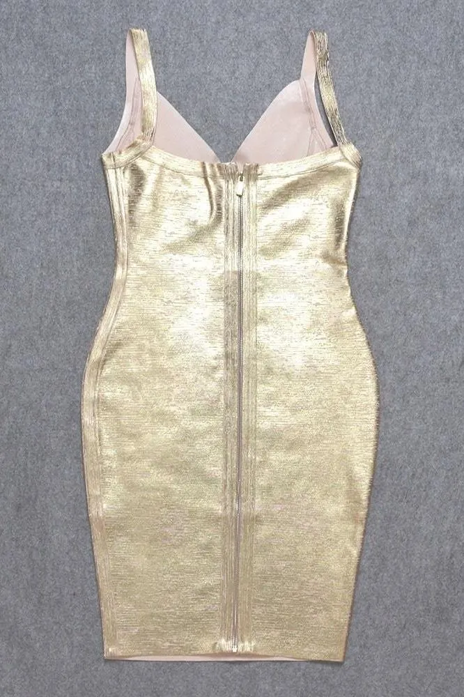 Kit Bandage Dress - Gold