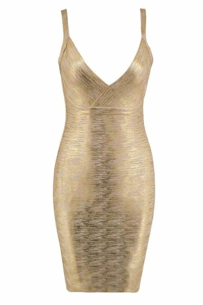 Kit Bandage Dress - Gold