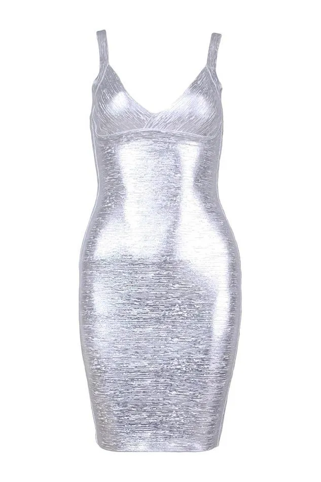 Kit Bandage Dress - Silver